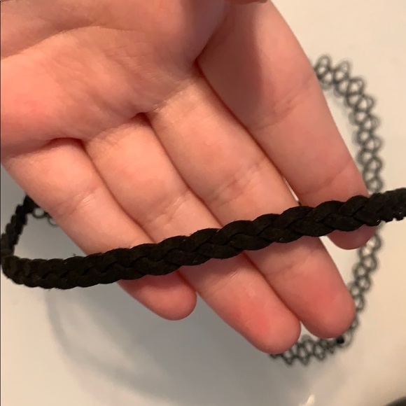 Black cute and simple choker set - Picture 2 of 2